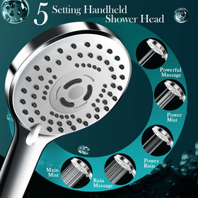 Beekim chrome shower arm assembly with anti-leak design.