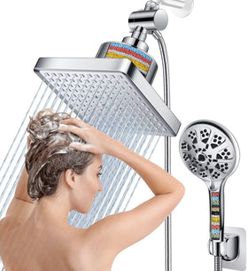 Beekim dual-filtered shower head combo with double filtration for purer water
