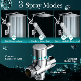 Beekim handheld 5-setting shower head for targeted rinsing.