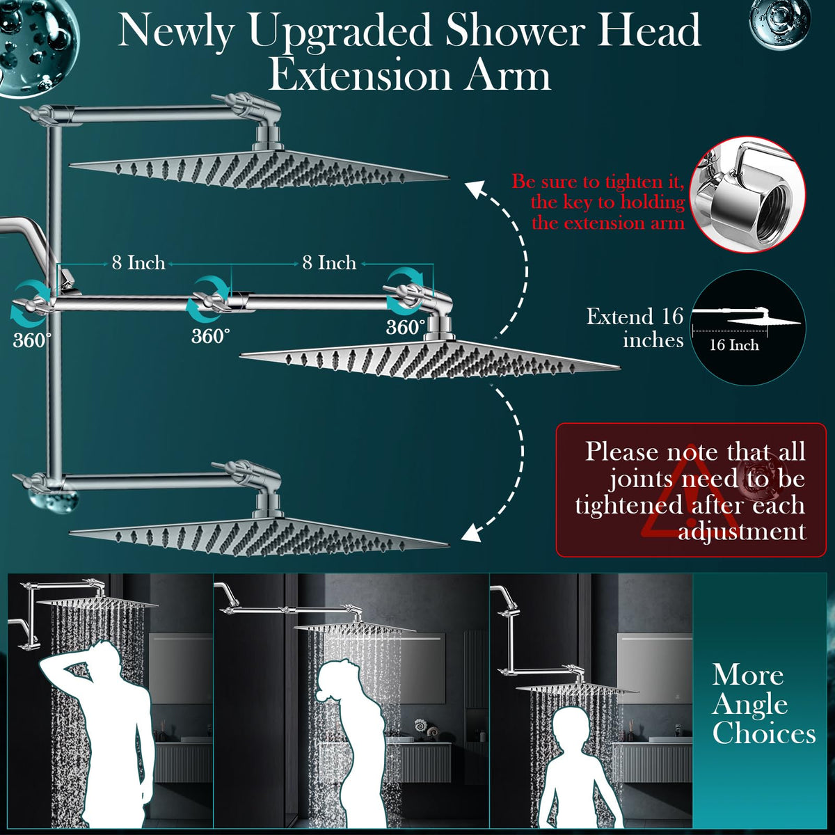 Beekim rain and handheld shower head combo in chrome for versatile bathing.