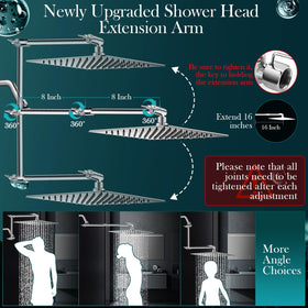 Beekim rain and handheld shower head combo in chrome for versatile bathing.