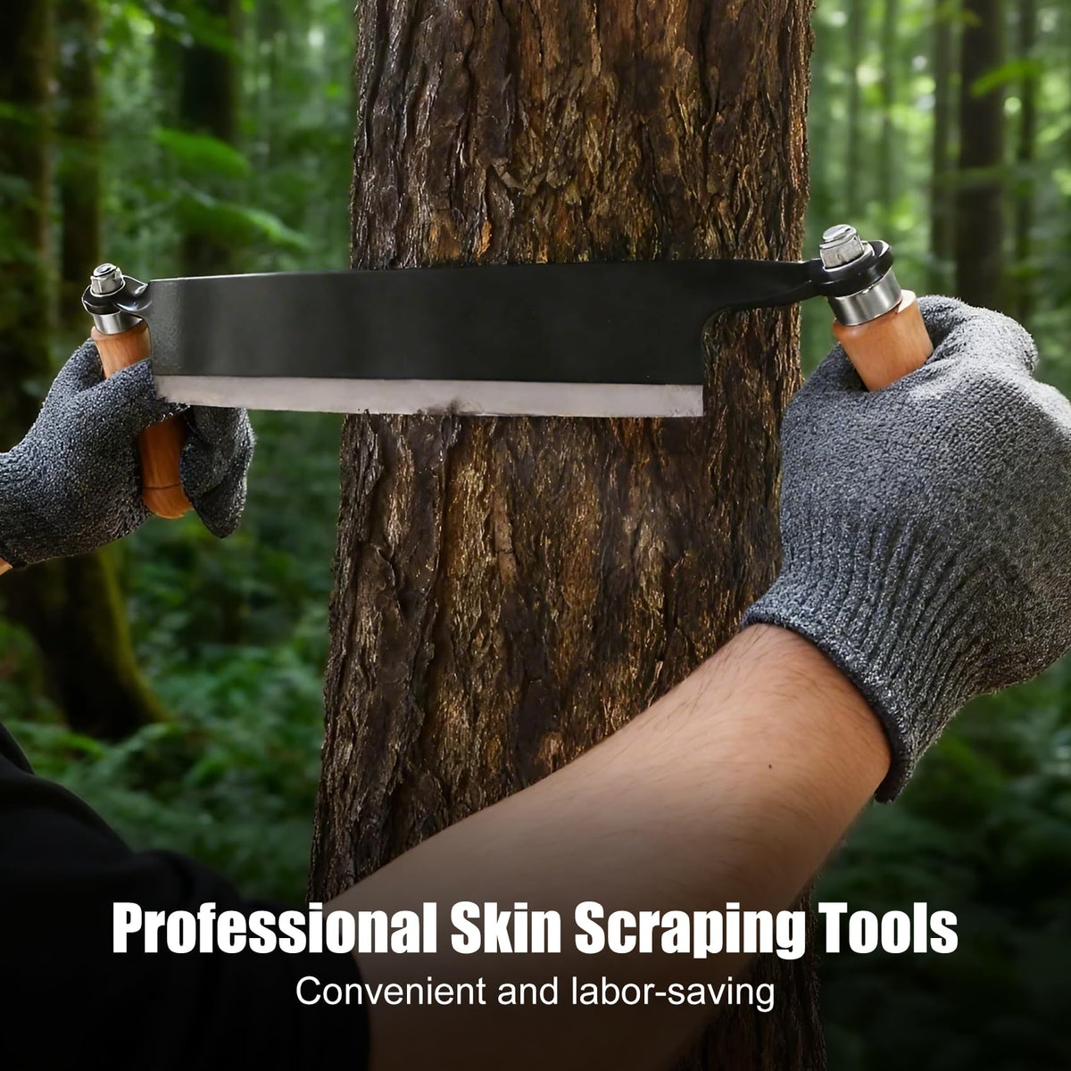 Beendou draw shave tool with ergonomic wooden handle for steady grip.