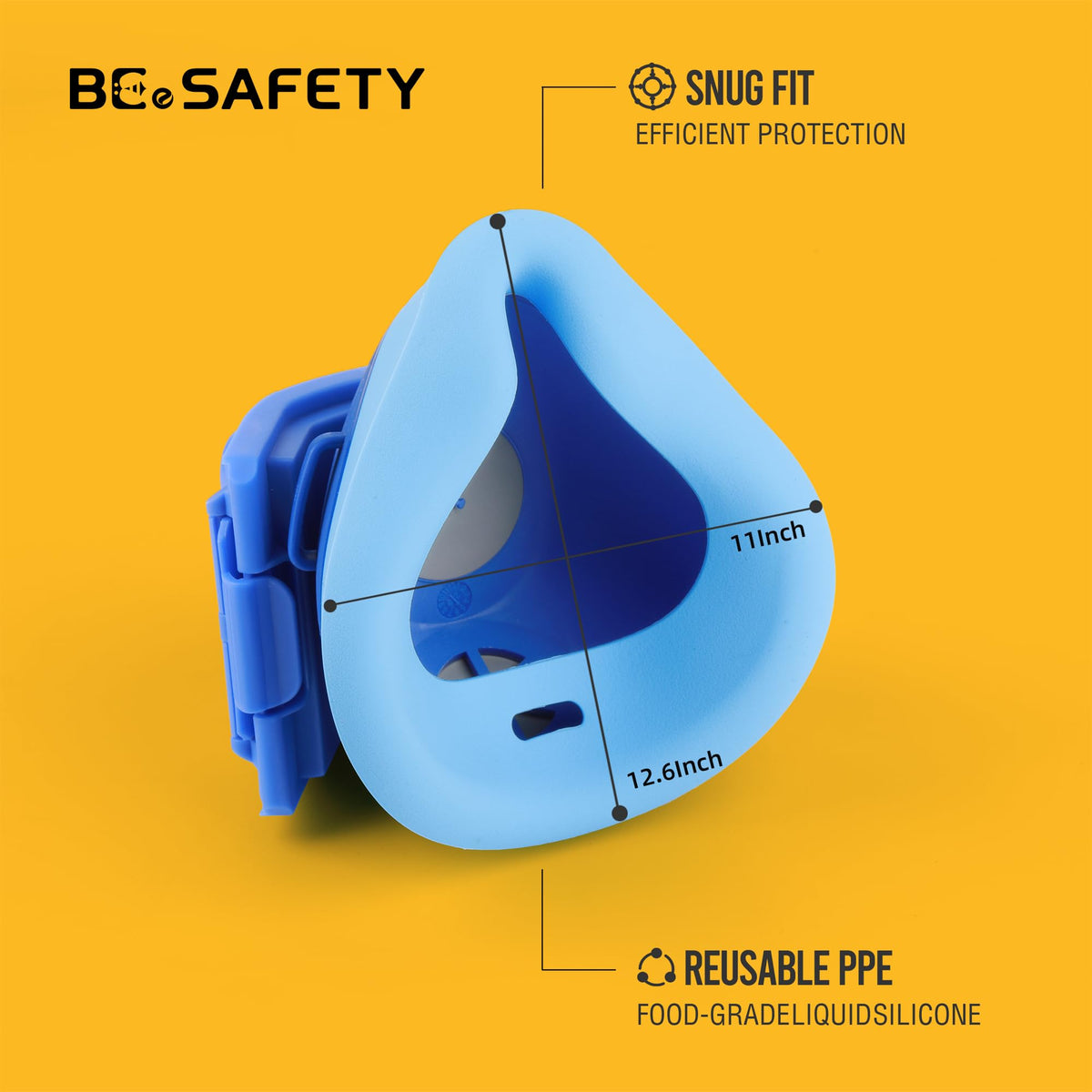 BEESAFETY breathing valve detail highlights airflow design for extended wear.