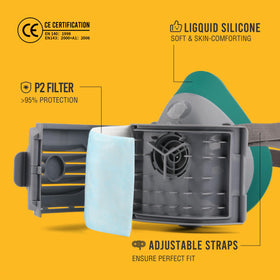BEESAFETY ergonomic design with breathing valve for easy use