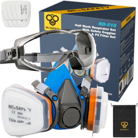 BEESAFETY RD-518 half-face respirator mask for fumes and dust in painting