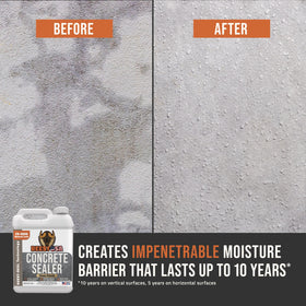 BEEST CS-9500 bottle application on concrete demonstrates deep penetration for durable sealing.
