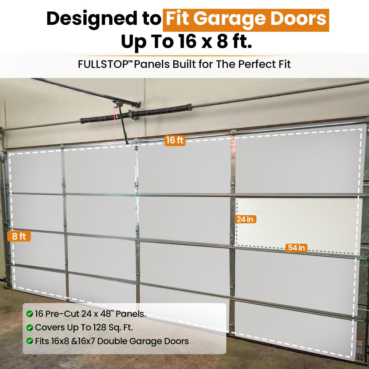 BEEST FULLSTOP finished garage interior with white vinyl facing enhances look