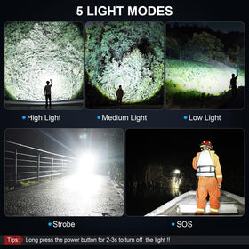 BEFAMALI 5-mode flashlight with strobe and SOS for versatile signaling