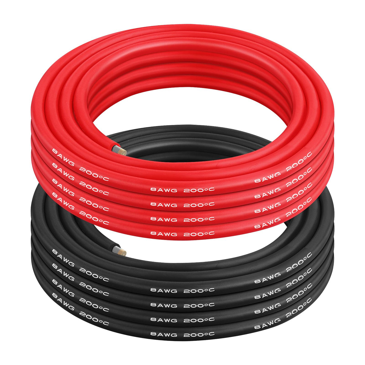 Beffkkip 8 AWG red silicone wire 10 ft, ideal for high-temp power connections