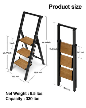 BEFITMACE ladder with 330 lbs capacity for everyday home use