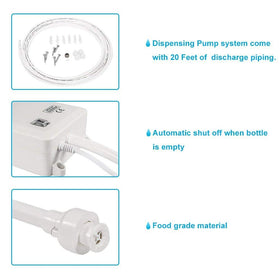 Beflog pump with noise-dampening feet reducing vibration for quiet operation