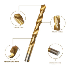 BeHappy titanium-coated HSS bits deliver enhanced wear resistance and longer life.