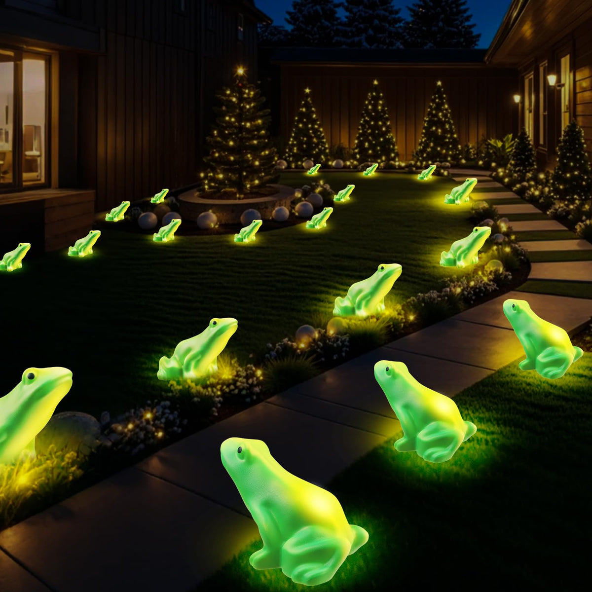 BeHiller frog path light IP44 waterproof for rain or shine on any walkway.