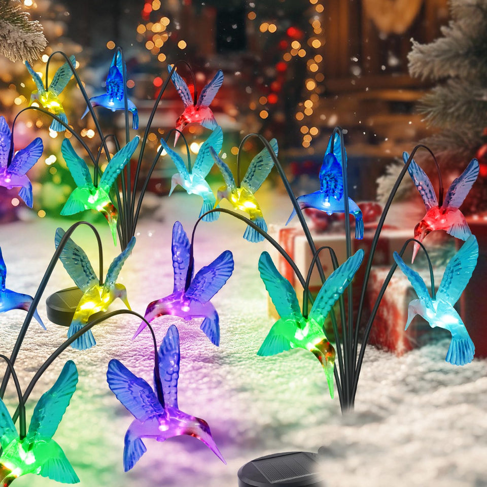 BeHiller solar hummingbird lights for outdoor path decor brighten walkways at night.