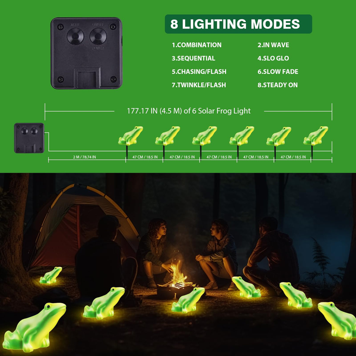 BeHiller solar lawn frog lights set up easily for seasonal garden displays.