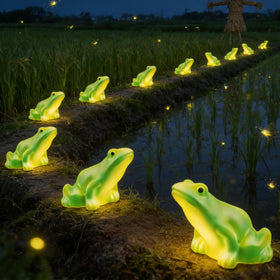 BeHiller solar outdoor frog lights create a friendly yard ambiance for evenings.
