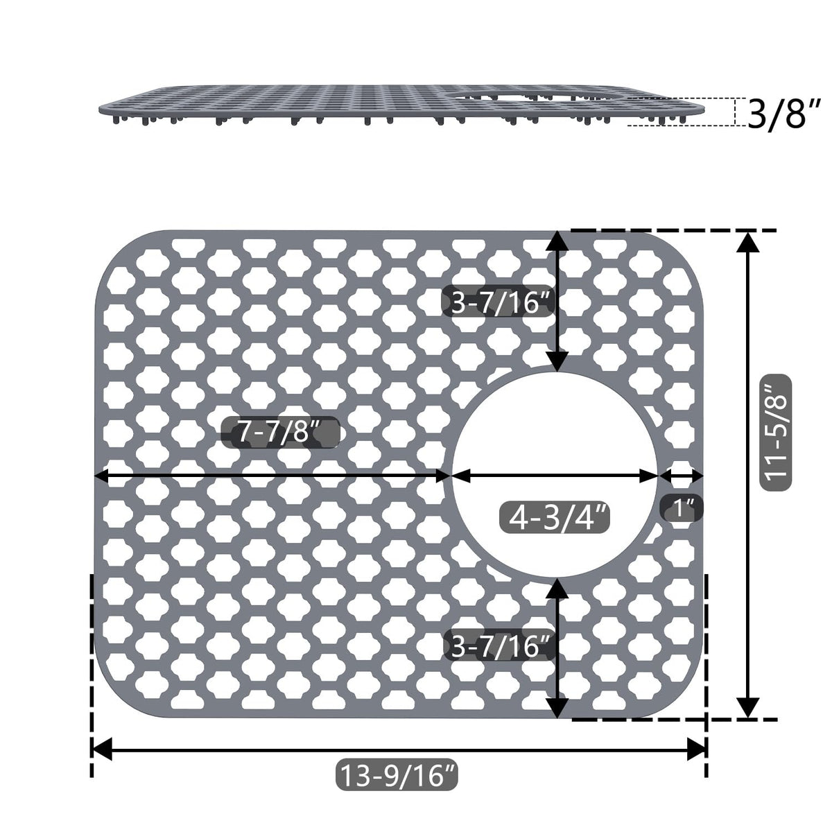 BEHOK silicone sink mat gray counter cushion for versatile kitchen use.