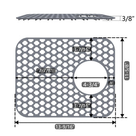 BEHOK silicone sink mat gray counter cushion for versatile kitchen use.