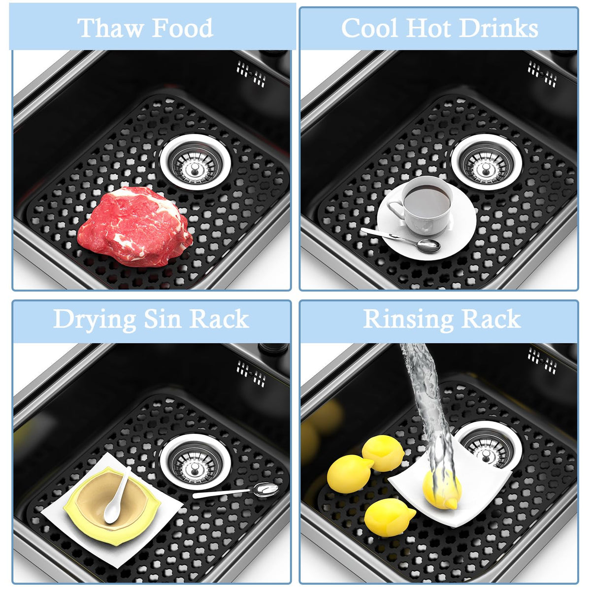 BEHOK silicone sink protector grid design adds style while guarding your sink