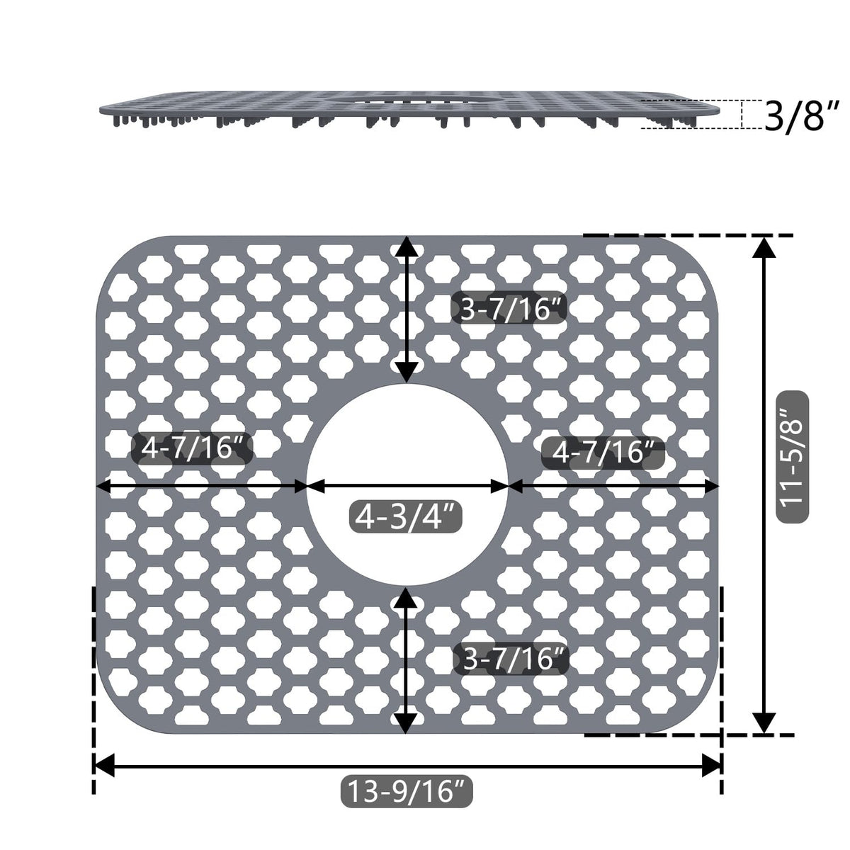 BEHOK non-slip texture keeps mat stable on wet counters.