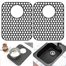 BEHOK silicone sink protector two-pack full-view demonstrates durable protection for busy sinks