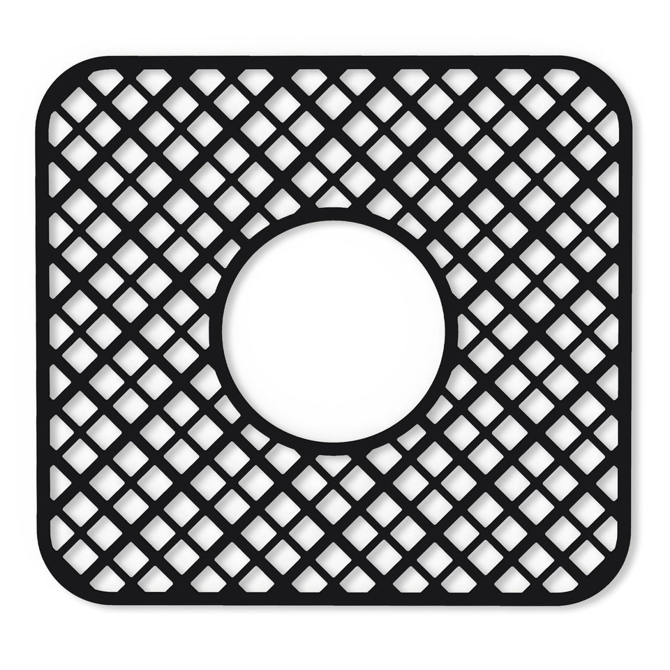 BEHOK trellis silicone sink protector with center drain protects sinks from scratches.
