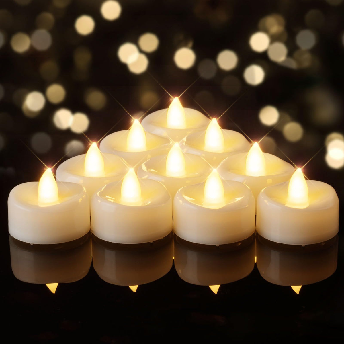 BEICHI flameless tea light candle in warm white for votive holders.