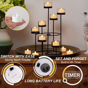 BEICHI LED tea light flickers softly for cozy indoor decor.