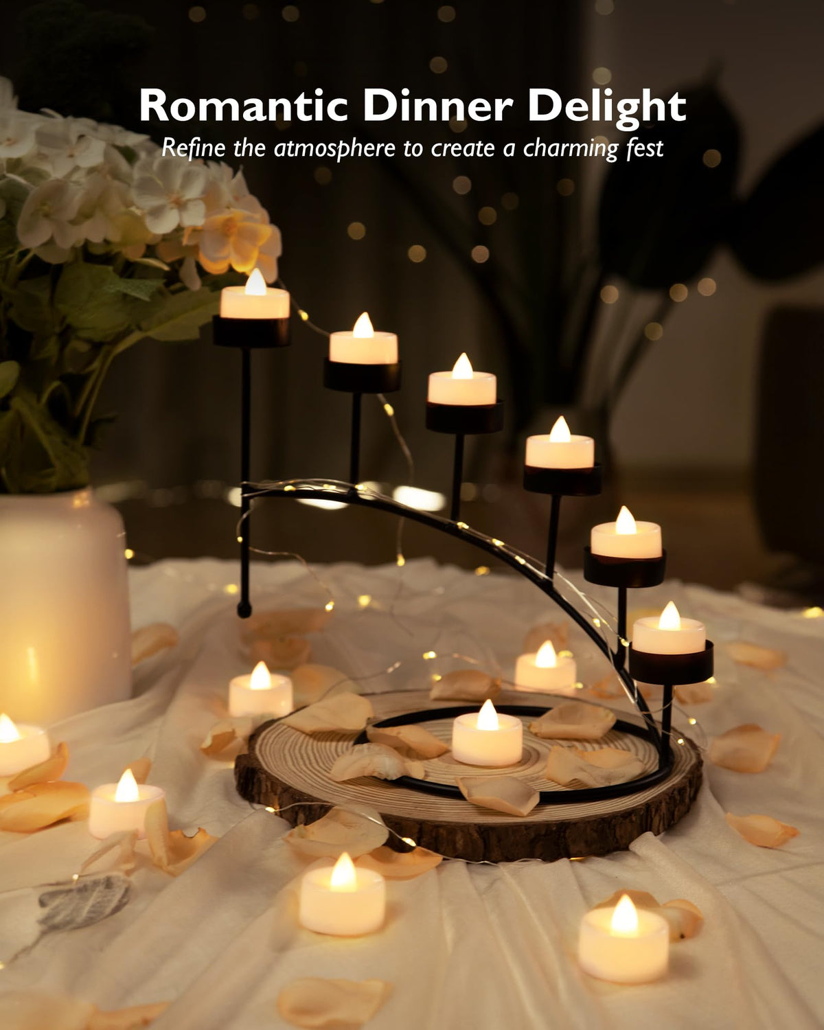 BEICHI 24-pack tea lights ideal for events and decor.