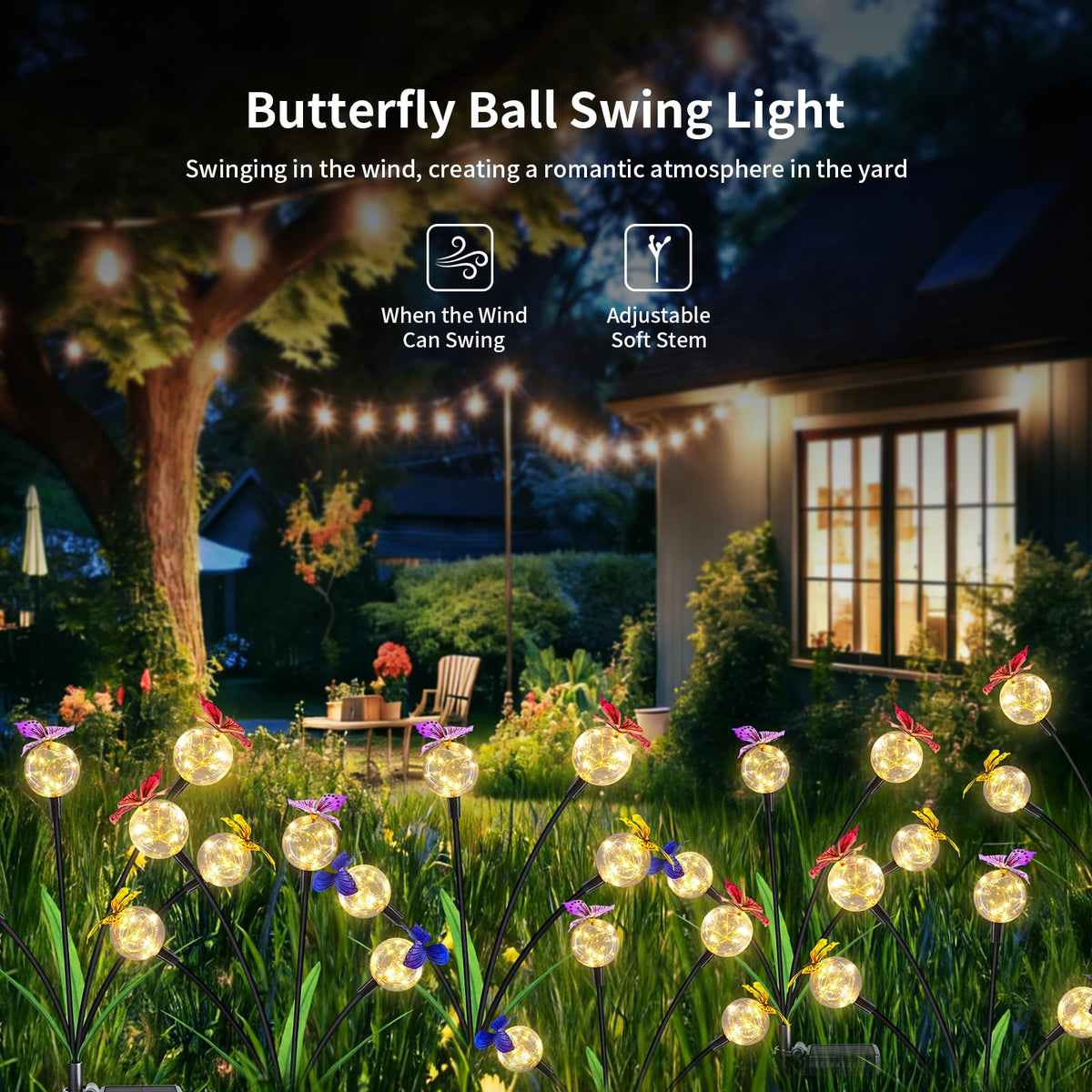 BEIDOULU garden-patio-decor enhances yard ambiance along walkways