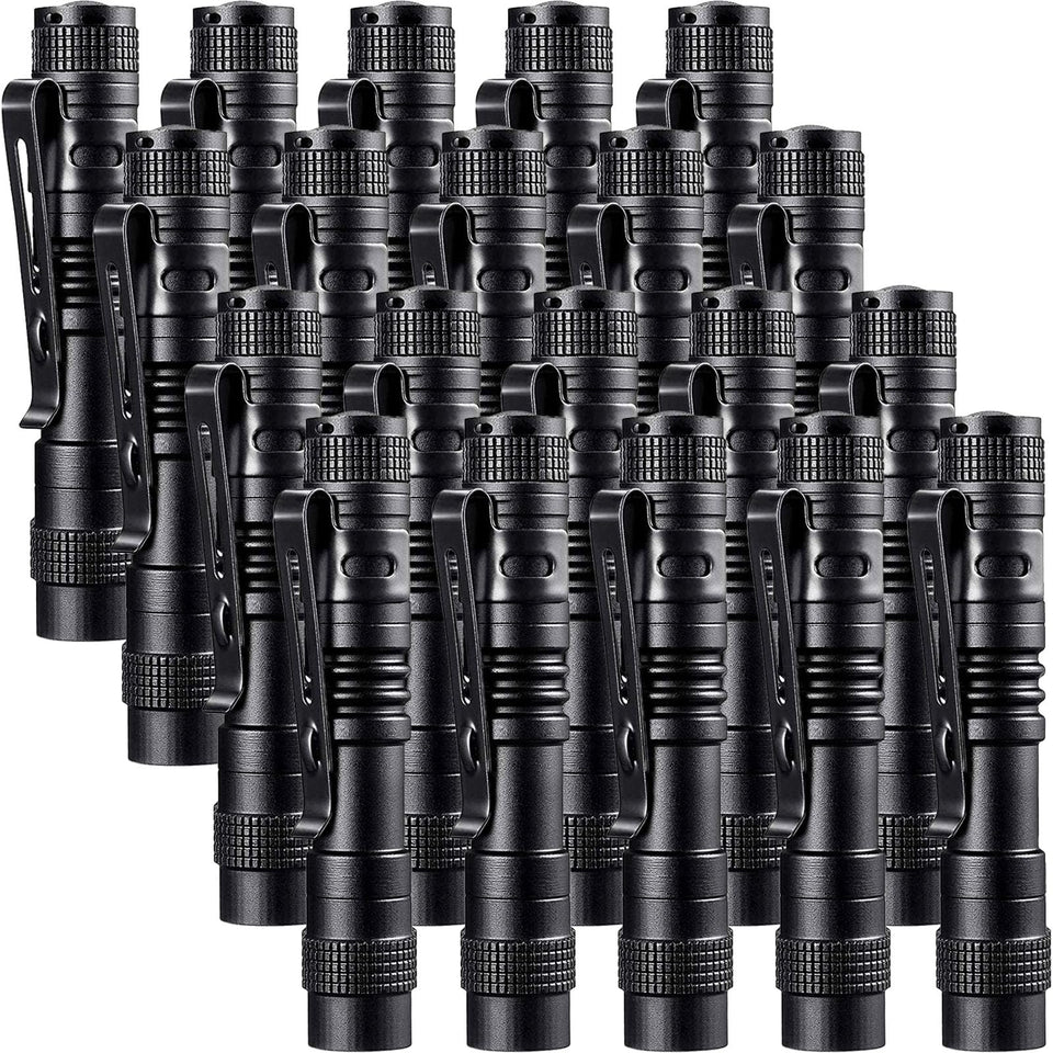 Beieverluck 20-pack pen lights bulk pack for versatile carry and gifts