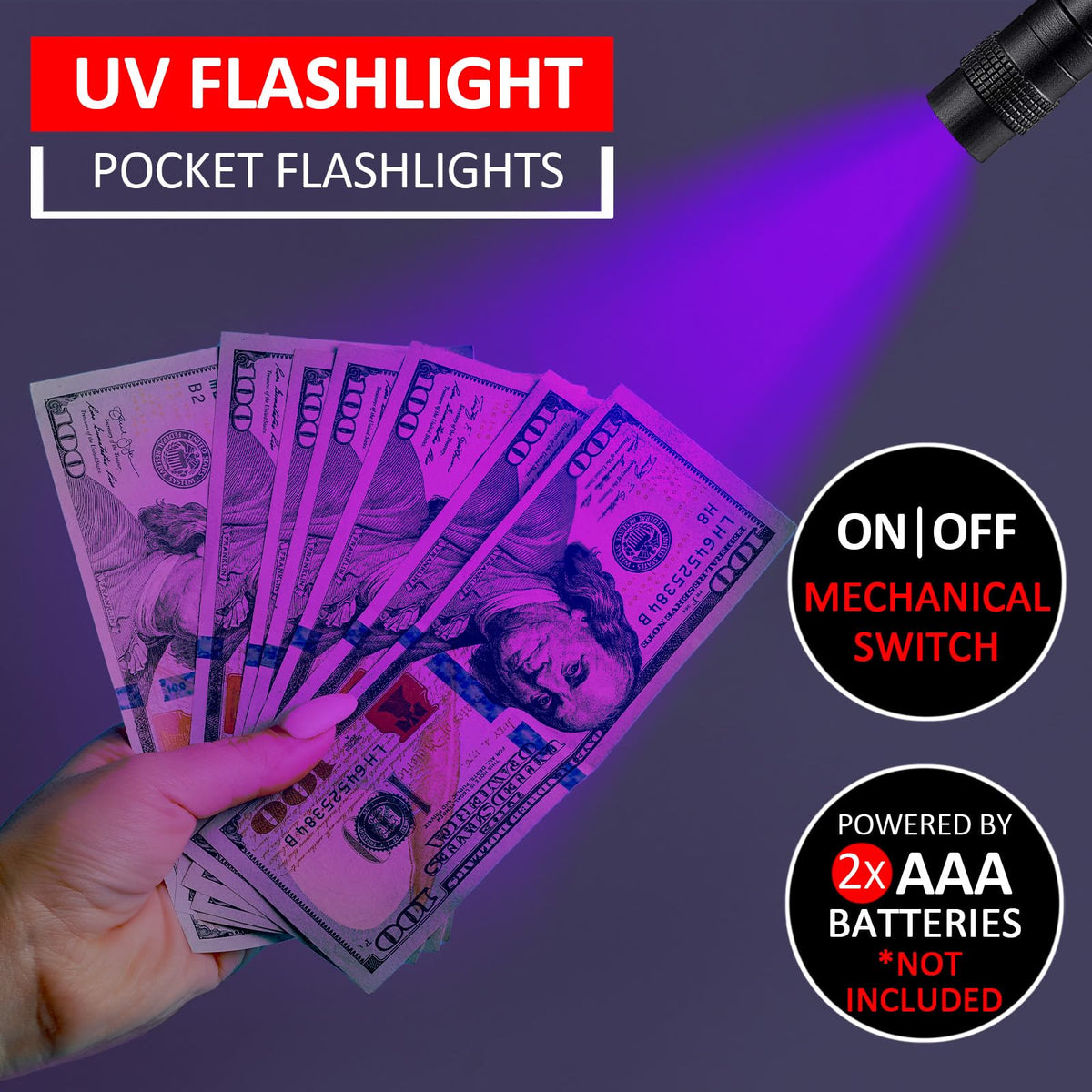 Beieverluck aluminum body UV light is sturdy and waterproof for outdoor inspections