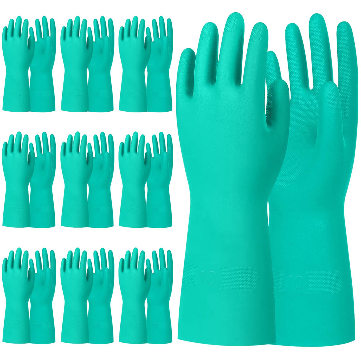 Beieverluck chemical-resistant gloves, 12.6-inch length, safeguarding hands during chemical handling tasks.