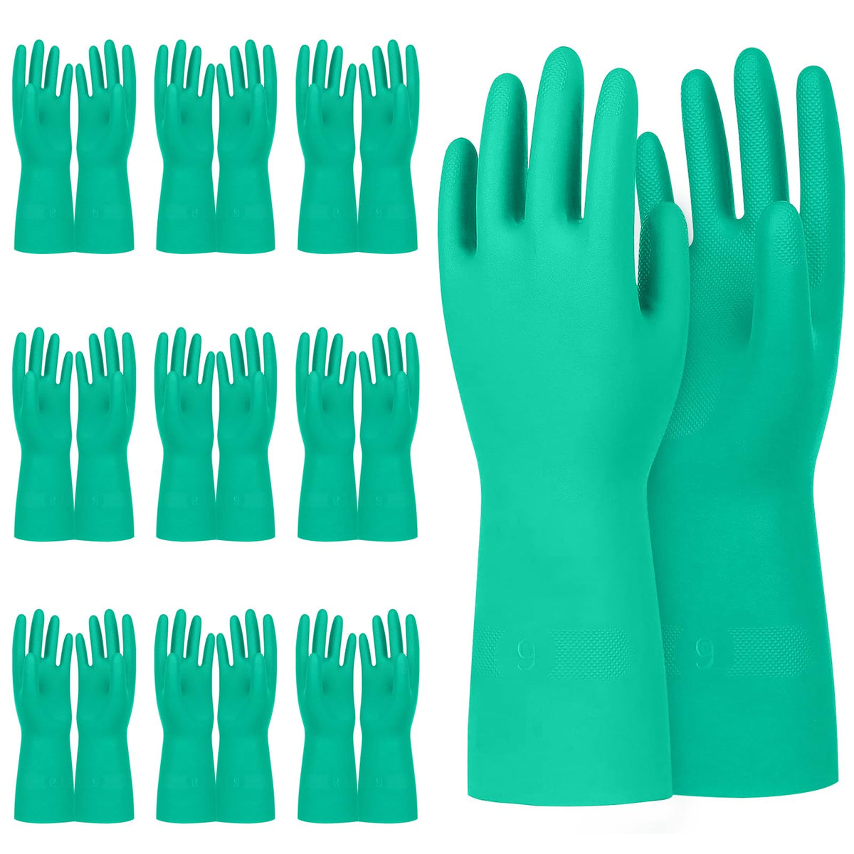 Beieverluck chemical resistant nitrile gloves, 12.6 inches, for durable protection.