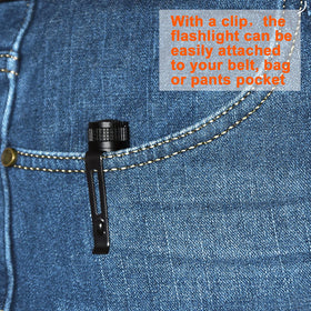 Beieverluck clip-on pocket light for quick access