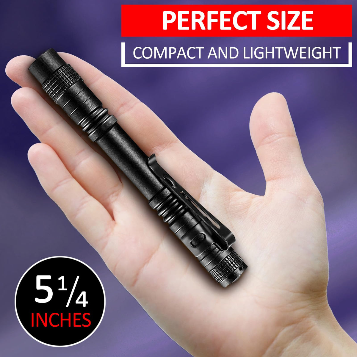 Beieverluck clip-pocket pen light for on-the-go use detects hidden stains