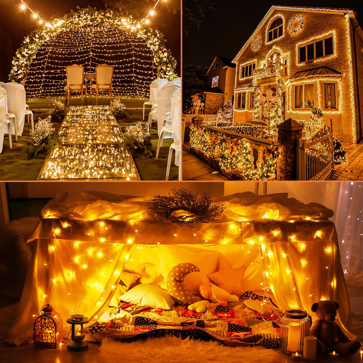 Beieverluck wedding decor fairy lights adding festive ambience