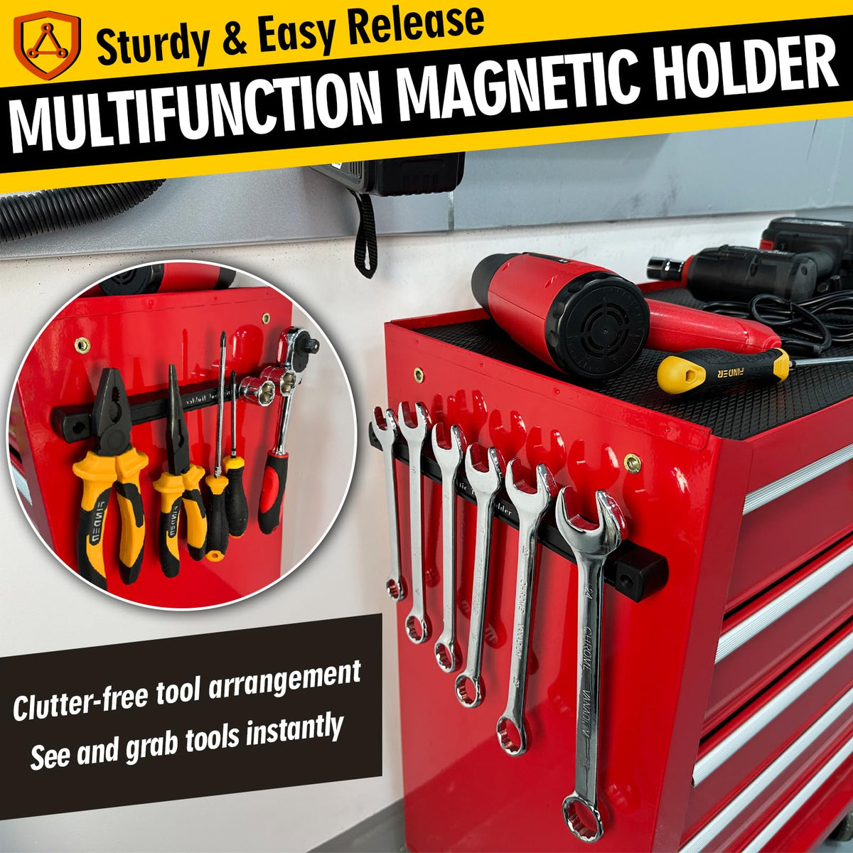BEILITEMAG 12-inch tool bar saves space by organizing essential tools.