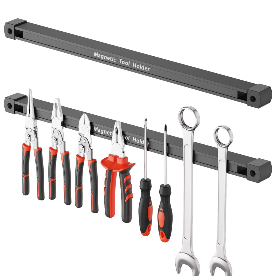 BEILITEMAG double-sided magnetic tool holder mounted on metal for drill-free organization