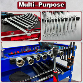 BEILITEMAG organized tools in a shed or workshop with magnetic bar