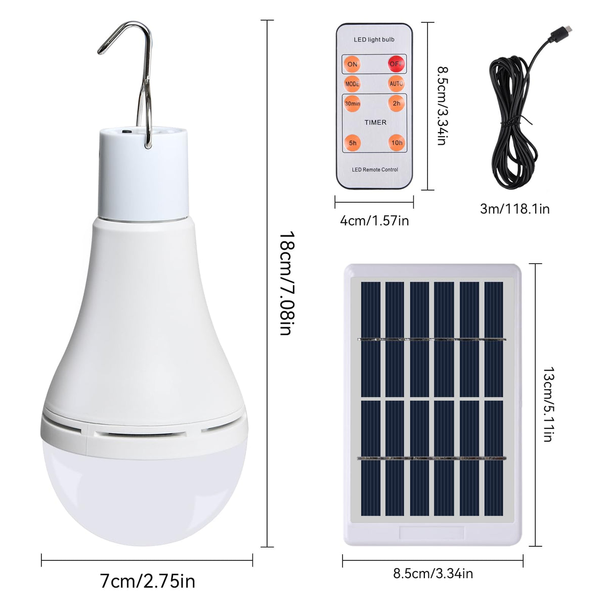 Beinhome solar LED bulb used indoors for sheds or garages