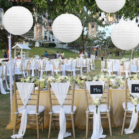 BEISHIDA 12-inch lanterns used as wedding decor ambiance