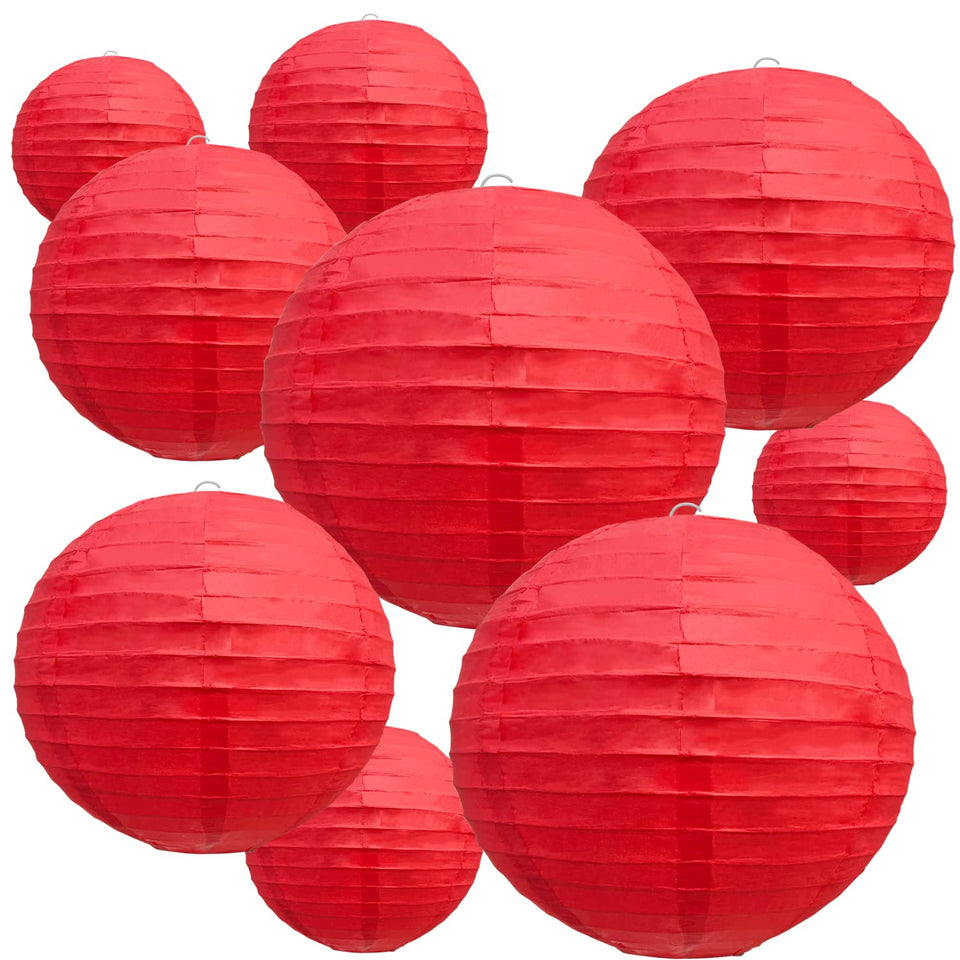 BEISHIDA red round lanterns in a 10-pack ready for festive decor.
