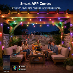 Beizelte music-sync app lighting for beat-driven outdoor experiences.