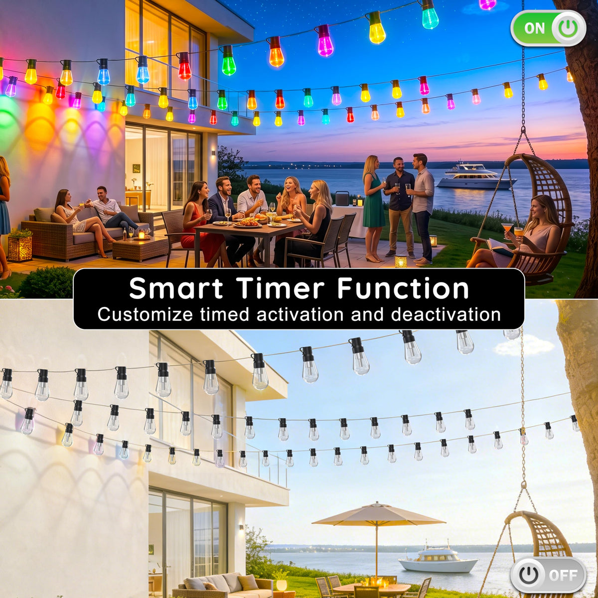 Beizelte smart app control for outdoor lighting on a mobile device