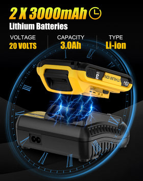 BEKBEKWAY battery array ready for Dewalt 20V Max compatibility across tools