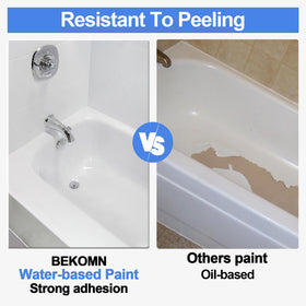BEKOMN application tools pictured enabling smooth tile refinishing