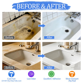 BEKOMN tub paint coverage demonstrates 50–55 sq ft capacity per kit
