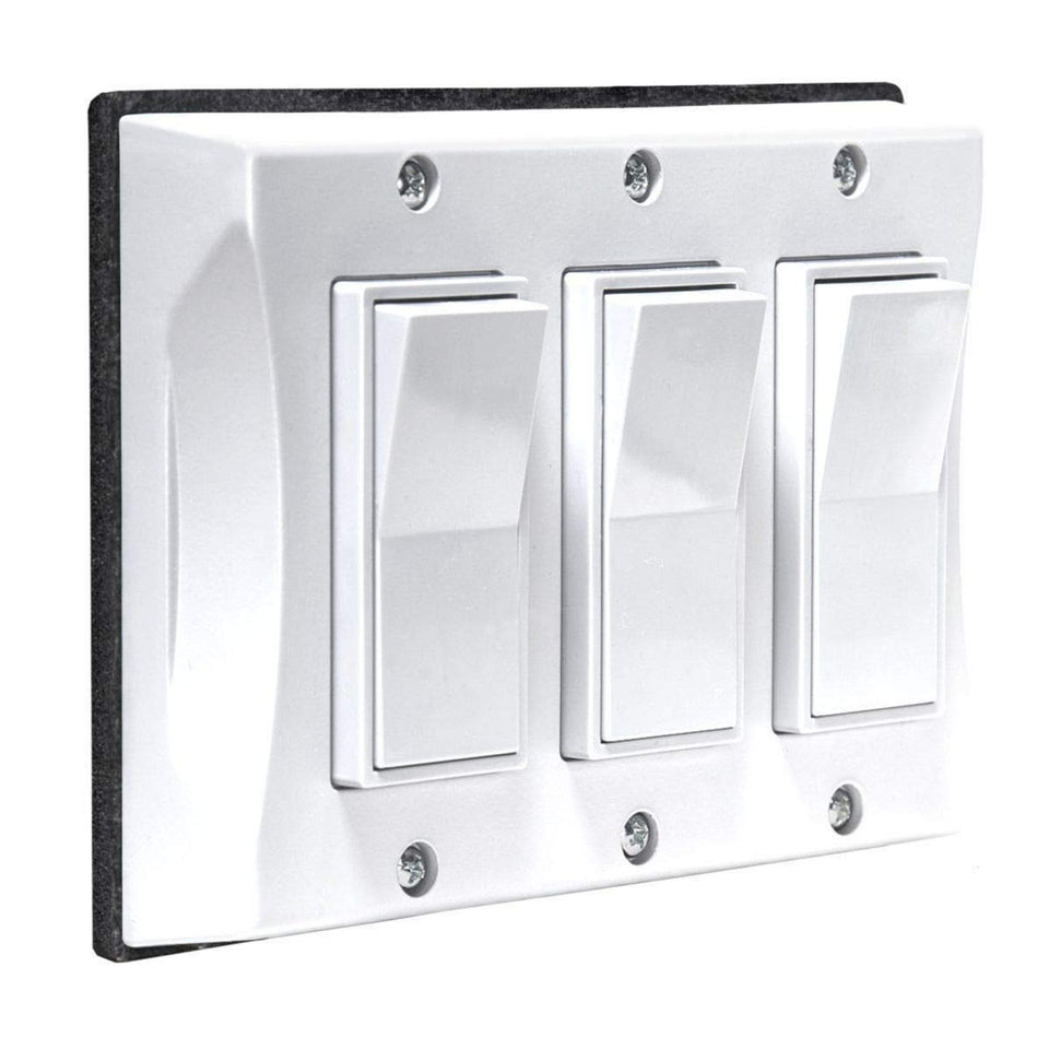 BELL 3-gang weatherproof decorator switch cover protects outdoor rocker switches from weather