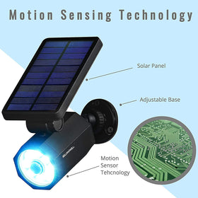 Bell+Howell Bionic Spotlight Deluxe motion sensor activates at 25 feet.